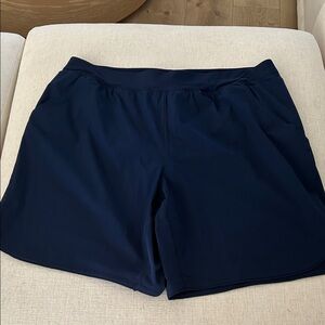 Lands' End Plus Size Sunshade 9" Board Shorts with Panty, Navy, Size 24, NWOT